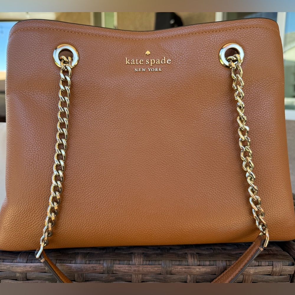 Kate Spade Tan Leather Shoulder Bag - Picture 6 of 8